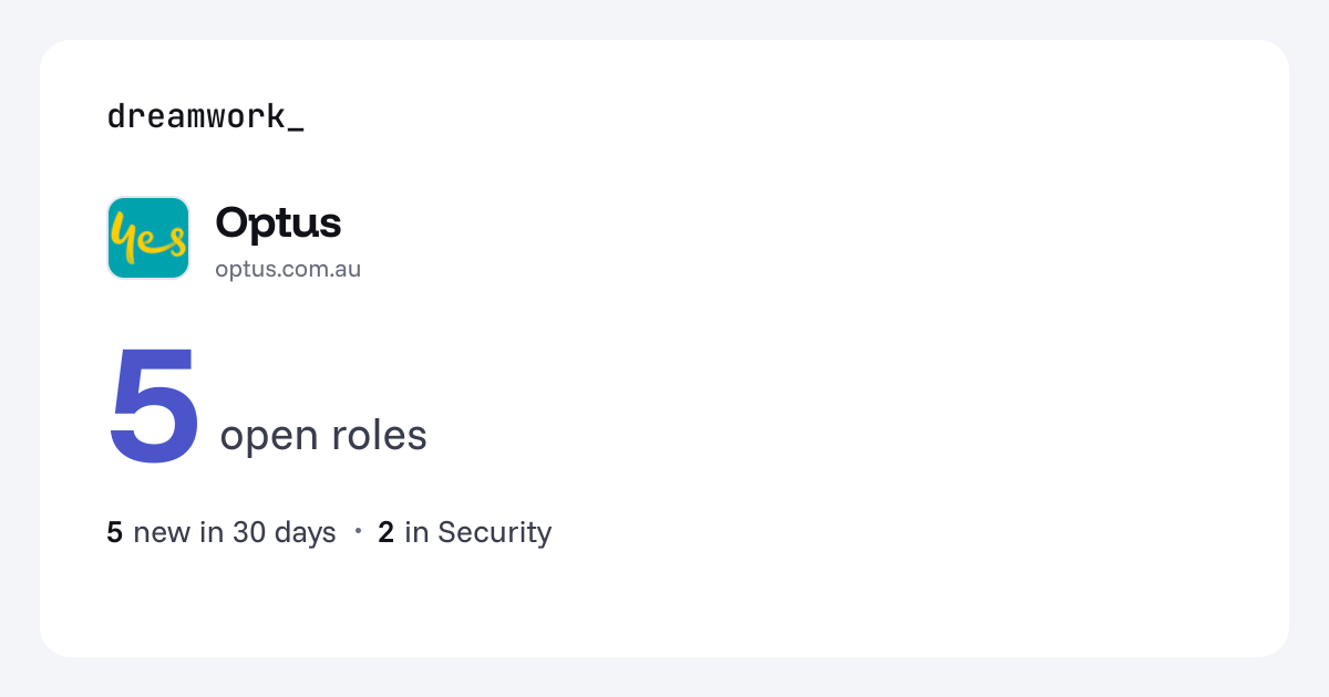 Optus jobs - 9 open roles | Dreamwork